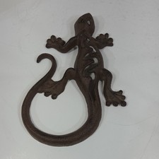 Vtg. Cast Iron Lizard Gecko Wall  Hanging  picture