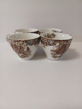 4 Vintage Johnson Brothers Heritage Hall Colonial Overhang Tea Cups *see pics picture