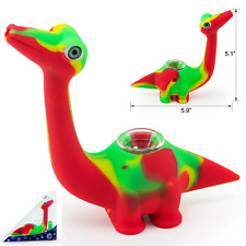 Silicone Dinosaur  Big Bong Water Smoking Hookah Pipe Bubbler w/Ice Catcher Gift picture
