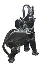 Vintage Hand Blown Chalet Art Glass Crystal Elephant Figurine 12