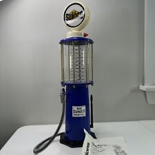 Vtg Olde Tyme Reproduction Antique Gas Pump Liquid Dispenser Bar “Blue Sunoco” picture
