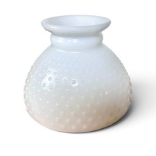 Vintage White Milk Glass Hobnail Student Lamp Shade Replacement 7