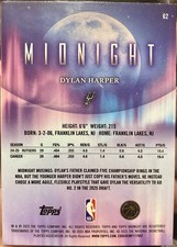 Topps Midnight 2025 Dylan Harper RC Rookie #62 San Antonio Spurs NBA Basketball picture