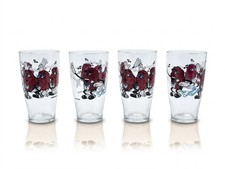 1989 Applause California Raisins Glasses Set of 4 Vintage Collectible Tumblers picture