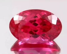 10.00 Ct+ Certified Unheated Myanmar Burma Pink Ruby Oval Cut Loose Gemstone picture