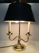 Vintage Baldwin Brass Double Candelabra Lamp w/Original Shade picture