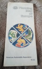 AAA Planning Map of Europe 70's - 80's Fold Out Brochure Travel European Vintage picture