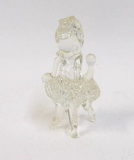 Crystal Blown Glass French Poodle Dog Figurine picture