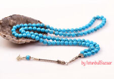 Turquoise Firuza Stone Islamic Prayer 99 beads Tasbih Misbaha Tasbeeh Rosary 8mm picture