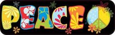 10x3 Peace Bumper Sticker Vinyl Car Window Decal Stickers Decals picture