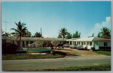 Riviera Beach FL Singer Island Ocean Surf Apts Motel Pool Cars c1958 Postcard picture