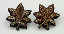 WWII VANGUARD NY STERLING SILVER U.S. MILTARY LT. COLONEL RANK INSIGNIA PAIR picture