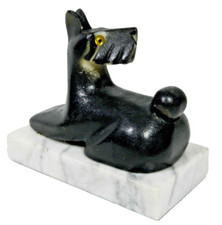 Vintage Scottie Terrier Dog Marble Base picture