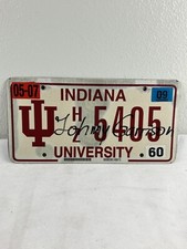 INDIANA 2009 LICENSE PLATE #HZ 5405 - INDIANA UNIVERSITY - NAMED picture