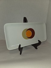 Bareuther Waldsassen Porcelain Tray Small Geometric Circle Retro MCM Pop Pattern picture