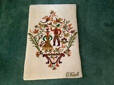 OLGA FISCH Hand Woven Wall Hanging Rug Ecuador Colibri Wool picture