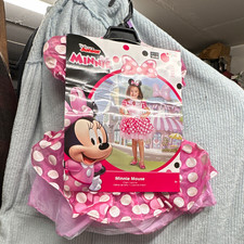 Disguise Disney Minnie Mouse Toddler Girl Costume Dress Headband Ears 2T picture