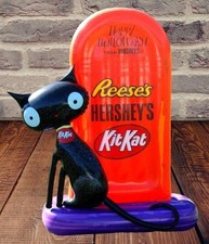 RARE Hershey's PROMO Inflatable Halloween Black Cat & Tombstone NEW & SEALED picture
