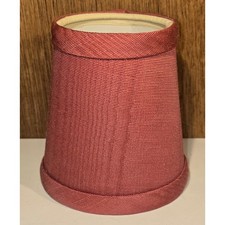 Mini Clip On Lamp Shade Burgundy Rose Fabric Bell 4 Inch Small Chandelier picture