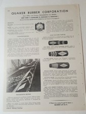 1947 print ad QUAKER RUBBER CORPORATION Philadelphia PA mining hoses &  belts picture