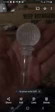Vintage Golf Ball Glass Stopper Crystal Clear for Liquor Bottle decanter bar picture