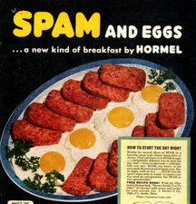 PRINT AD 1939 Spam Eggs New Kind of Breakfast Hormel 6.75 x 10 Spamwich picture