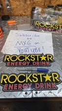 10 Inch Rockstar Energy Drink Stickers - Real Genuine and NEW (Pair) picture