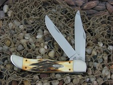 Case Cutlery 1992 Burnt Stag Folding Hunter with TruSharp steel 5265 picture