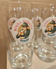 (6) NEW Italian Birra Moretti Pint Glasses Brand new in box picture