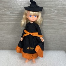 VINTAGE BRINN’S OCTOBER CALENDAR KIDS 7.5”HALLOWEEN WITCH DOLL 1991 picture