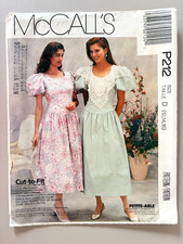 1990's McCall's Misses' Anniversary Dress Pattern P212 Size 12-16 UNCUT picture