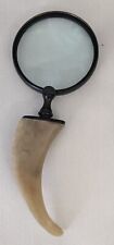 Handcrafted Brass Magnifying Glass with Buffalo Horn Handle picture