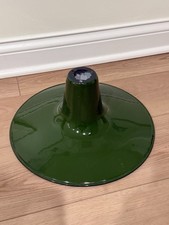 Refurbished Original Vintage Green Enamel Industrial Barn Light Shade - 14 Inch picture