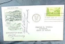 1951 Settlement of Nevada Centennial FDC Signed Governor Charles H Russell picture