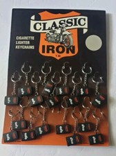 VINTAGE Mini Classic Iron Matte Black Lighter Keychain  . picture
