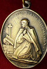 RARE ANTIQUE JOHN OF THE CROSS TERESA OF AVILA SIGNED GAYRARD NUN'S ROSARY MEDAL picture