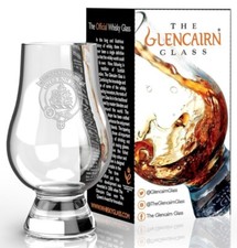 CLAN MACKENZIE ETCHED SCOTCH MALT WHISKY GLENCAIRN TASTING GLASS picture