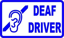 StickerTalk Deaf Driver Magnet, 5 inches x 3 inches picture