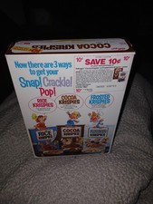 1981 Kelloggs Cocoa Krispies Cereal Box  With Coupon And All 3 Variations picture