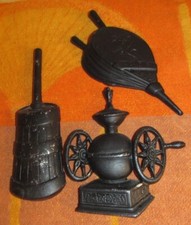 Set of 3 Vintage Primitives Sexton Cast Aluminum Wall Hanging Decorations picture