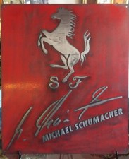 Ferrari Vintage Garage Metal Sign 20x24” Handmade Cast Aluminum Relief • picture