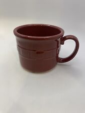 Longaberger Pottery Woven Traditions Paprika Red 16 oz Soup Mug Coffee 4