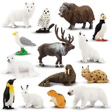 TOYMANY 14PCS Mini Animal Figure Arctic Figure Set Arctic Area Real Real Animal picture