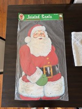 Vintage 1978 Beistle 42” Santa Claus Jointed Die Cut Christmas NOS Sealed picture