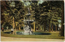 1908 Utica NY Postcard New York N.Y. Fountain Steuben Park Raphael Tuck DB RARE picture