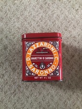Lazzaroni Saronno Milano Collectible Tin Can 4.5 Oz Container Vintage VTG picture