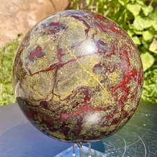 11LB Natural Dragon Blood Jasper Sphere Polished Crystal Ball Healing Stone H picture