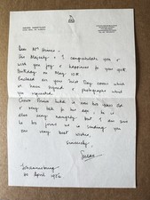 1984 Royal Family Autographed Letter  +Crown Princess Susan of Albania +Rare picture