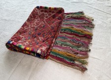 Vintage Guatemalan Huipil Table Runner Handwoven Boho Maya Textile 14x79 picture