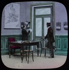 ANTIQUE Magic Lantern Slide THE START IN LIFE NO8 C1890 PHOTO VICTORIAN ACTORS picture
